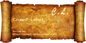 Czumpf Lehel névjegykártya